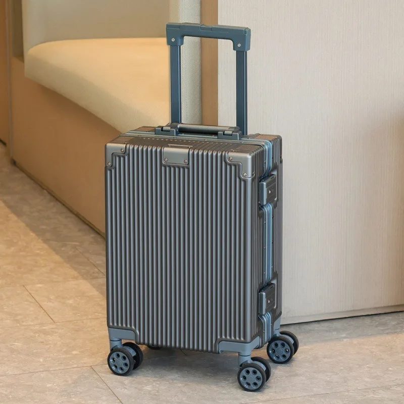 16-дюймовый чемодан для ручной клади, мини-легкий чемодан на колесиках для женщин, дорожный чемодан на колесиках с алюминиевой рамой и паролем