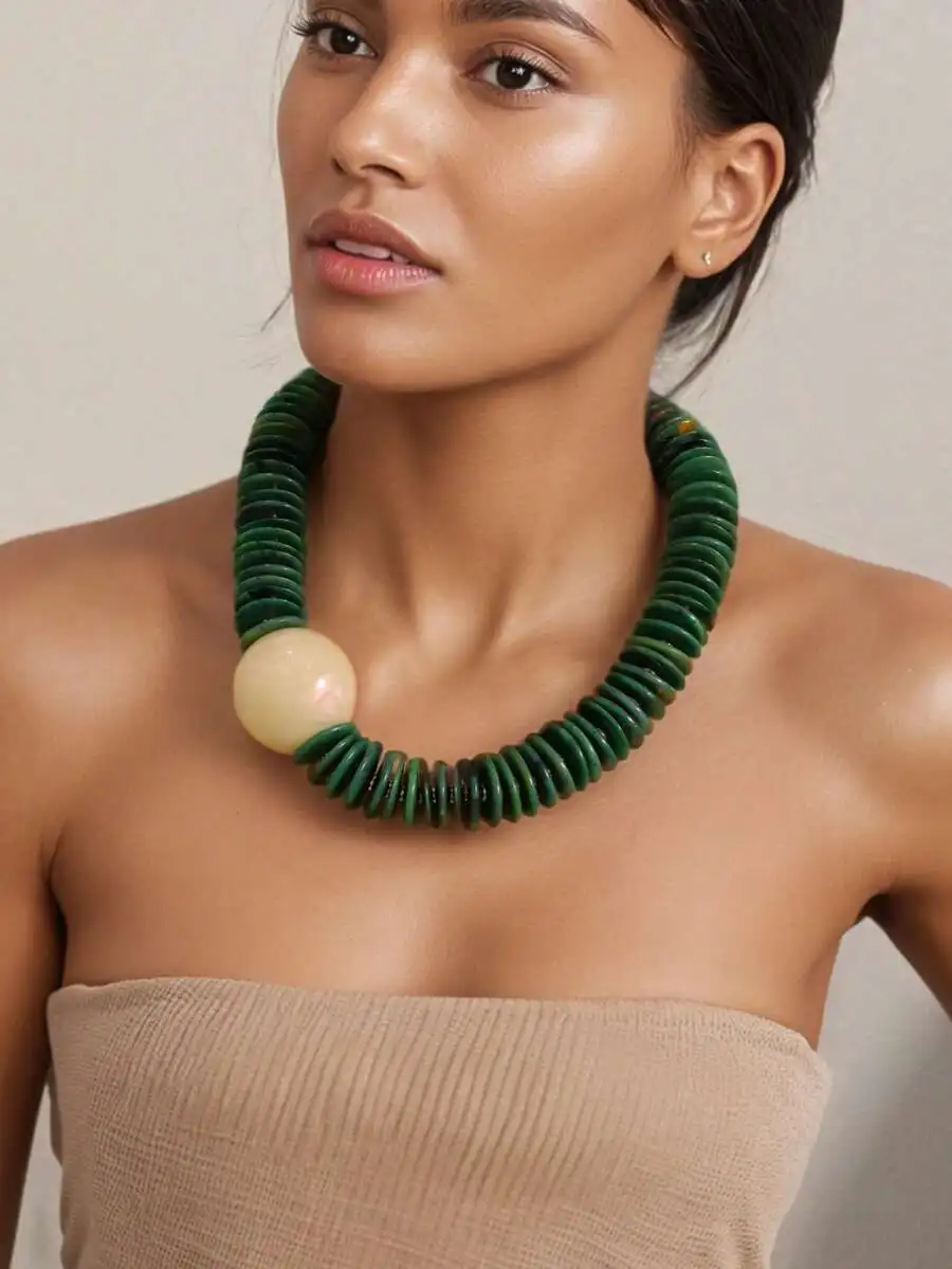 

Women Beaded Necklace Fashion Casual Jewelry
