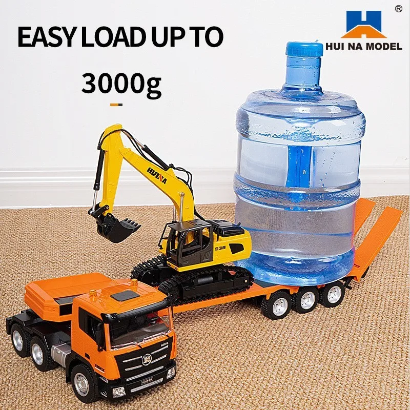 

Huina 1319 New Excavator 9 Channels Remote Control Trailer Plane 1:24 Simulationengineering Car Birthday Giftrio Das C