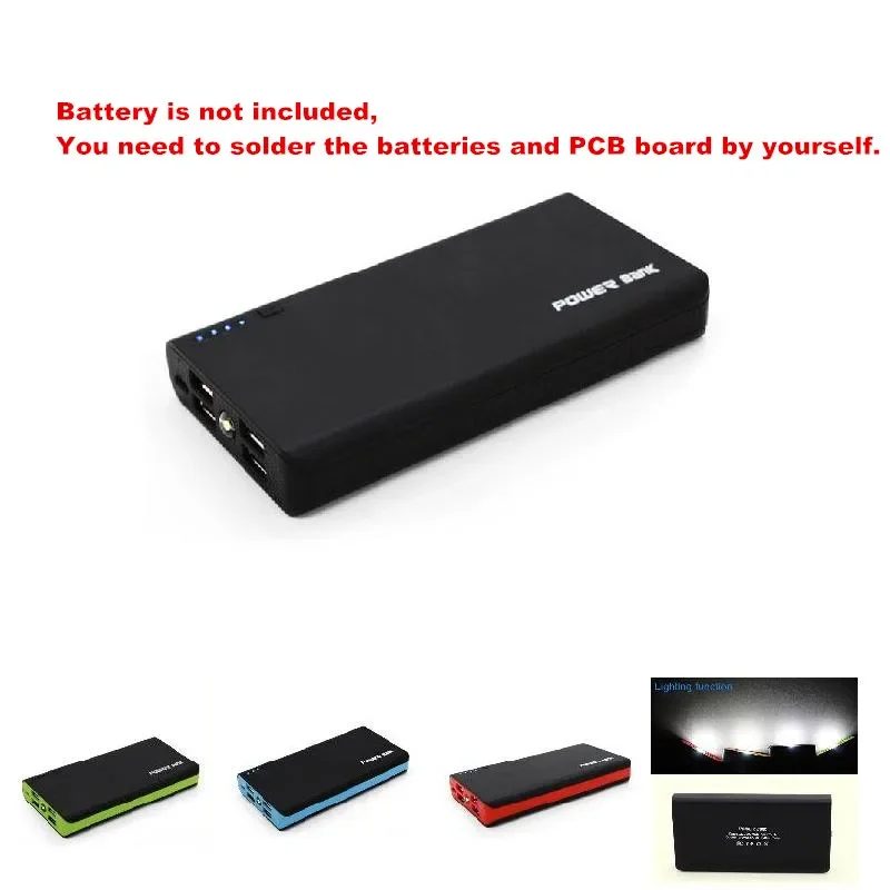 Universal 2.1A 4USB Power Bank Case 6x18650 Battery Charger Charging Power Supply Housing Cover DIY without Battery GDeals