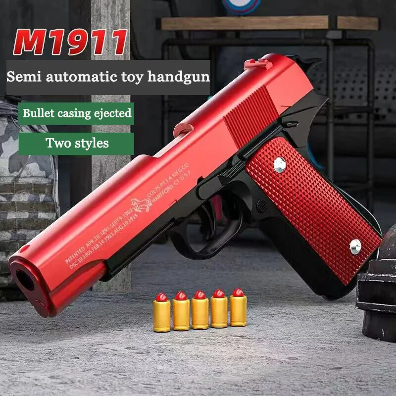 1911 Repeated Throwing Shell Toy Gun Anti Blowing Glock Soft Bullet Simulation Simulated pistol Children\'s Boy Shooting Bullets