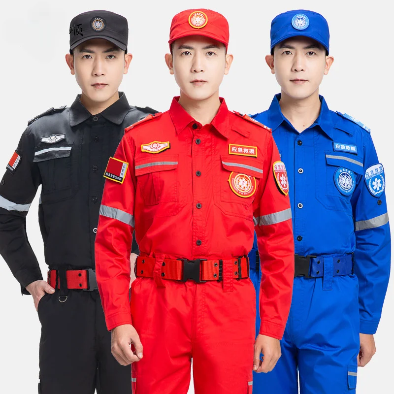 

Reflective Strip Emergency Training Firefighting Disaster Relief Anti-static and Wear-resistant Emergency Search and Rescue Suit