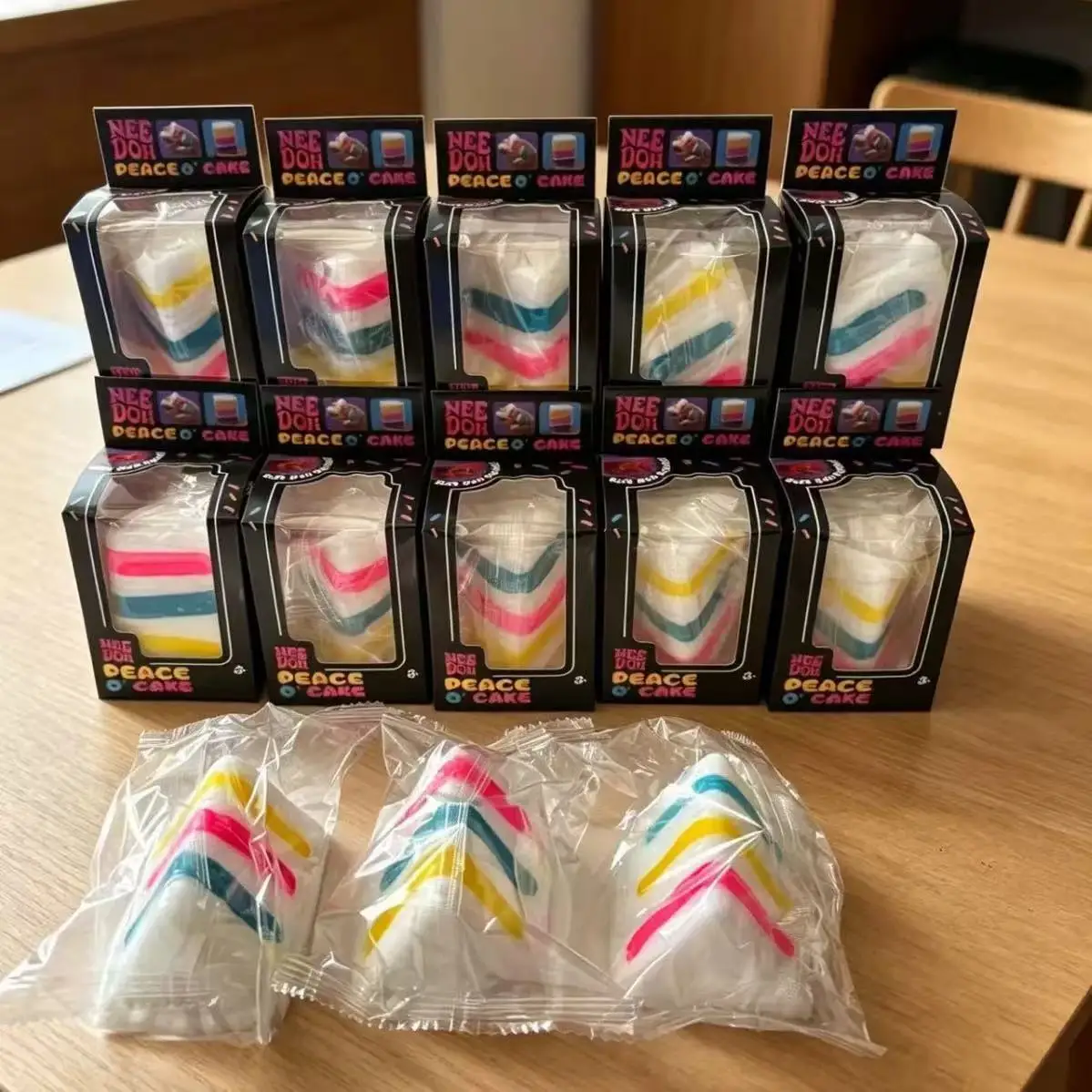 Nee Doh Peace O'Cake Squeeze Pinch Music Sensory Squeeze Toy Stress Relieving Toy
