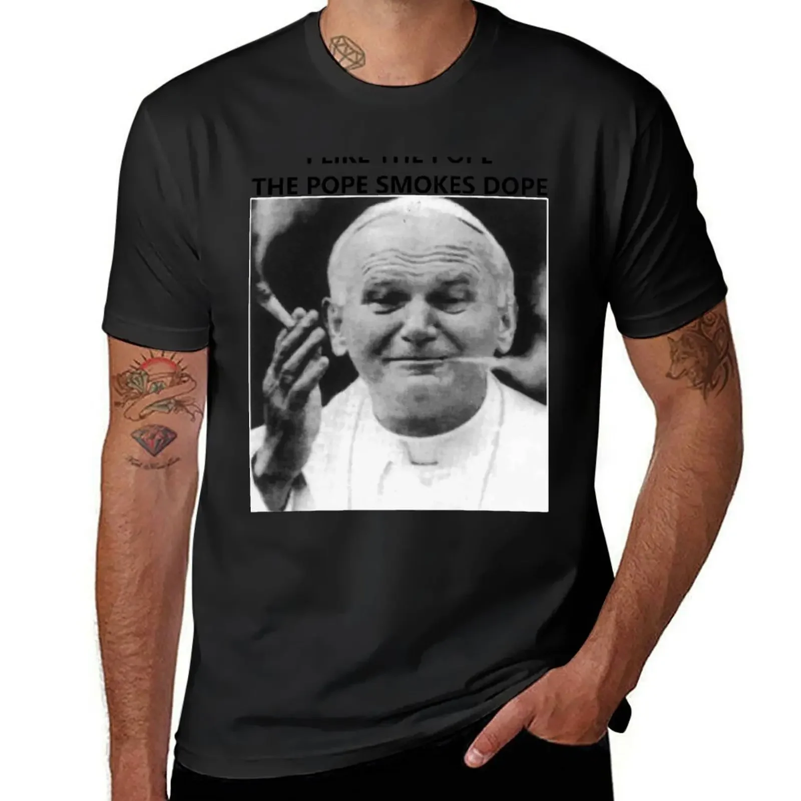 I like the pope, the pope smokes dope T-Shirt cheap stuff man clothes graphics vintage clothes Men's clothing