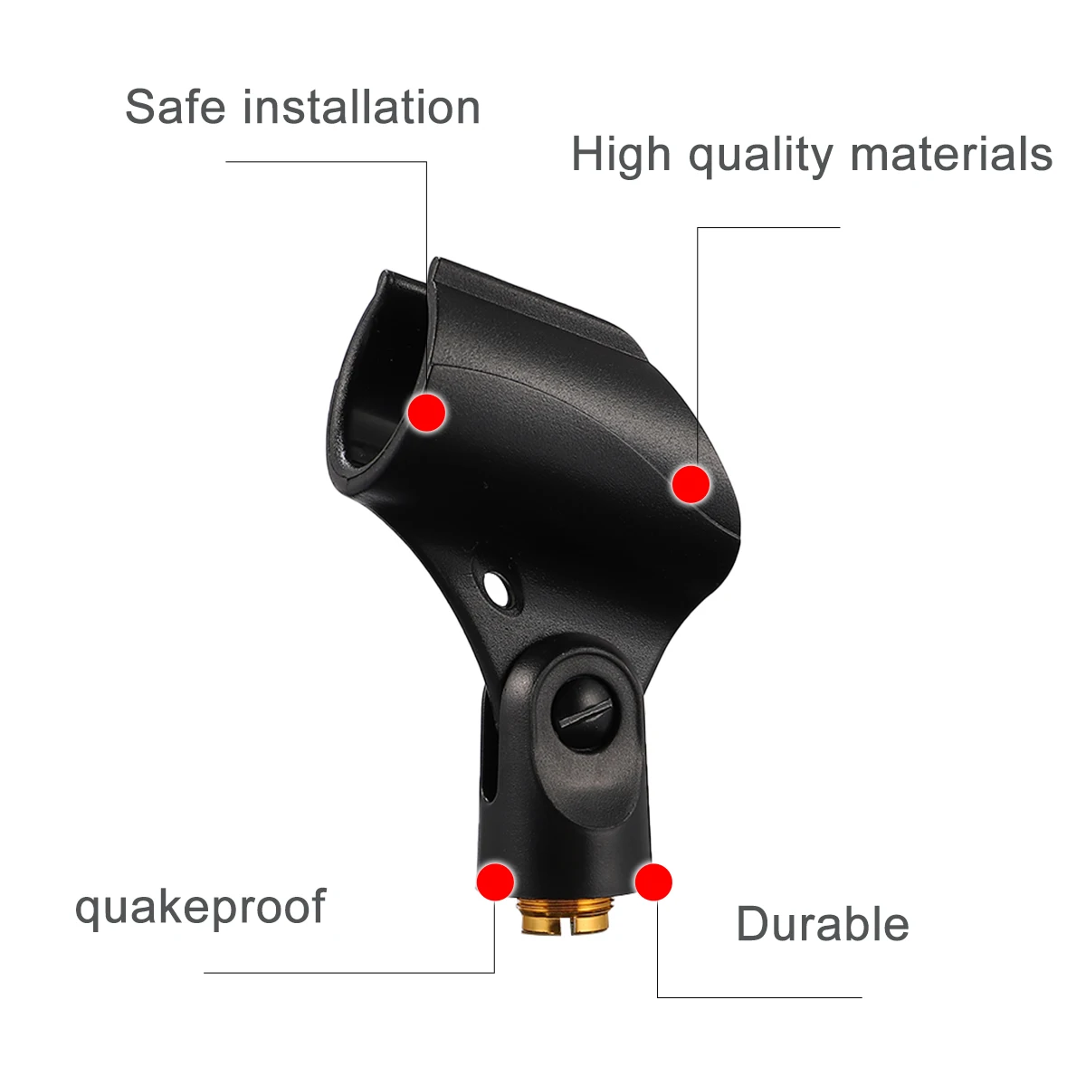 

5pcs Microphone Clip Holder With Adapter Microphone Stand Mount For Indoor Outdoor Performance Anti Shock Mic Holder For Stage