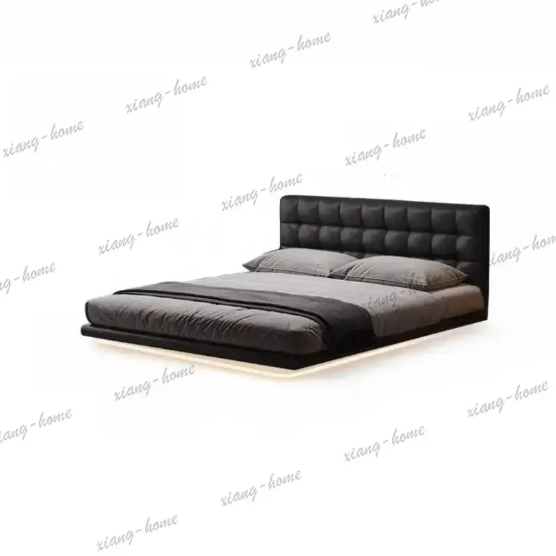 Italian Adults Luxury Bed Decoration Couples Floating Modern Style Luxury Bed King Size Platform Camas De Dormitorio Furniture