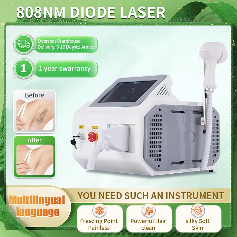 2000W Laser Hair Removal Machine 3 Wavelength 808nm Diode Newest For Salon  Rejuvenator Painless Effective Hair Removal Machine