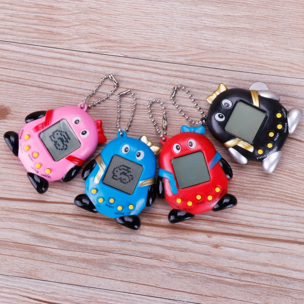 Warna Acak Kreatif Penguin 90S Nostalgia Tamagotchi Elektronik Hewan Peliharaan 168 Dalam Satu Virtual Cyber Pet Mainan Lucu Hadiah Anak