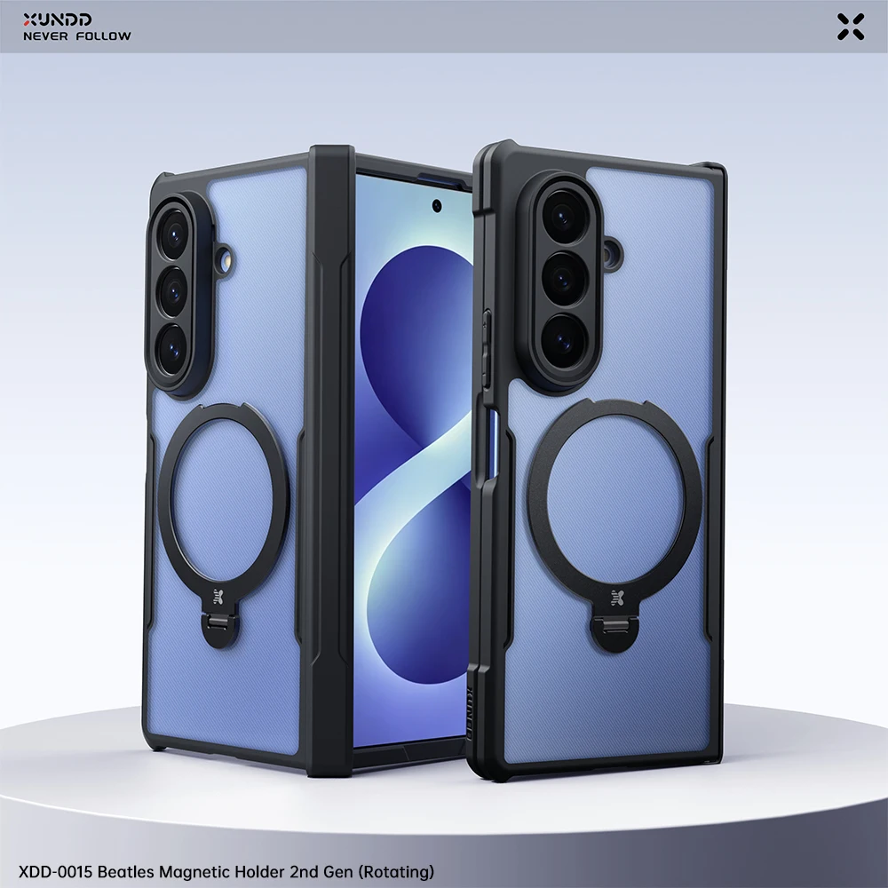 XUNDD For Samsung Galaxy Z Fold 8 Ultra Case Shockproof Airbag Cover with Magnetic Stand Kickstand PC+TPU Clear Funda Capinha