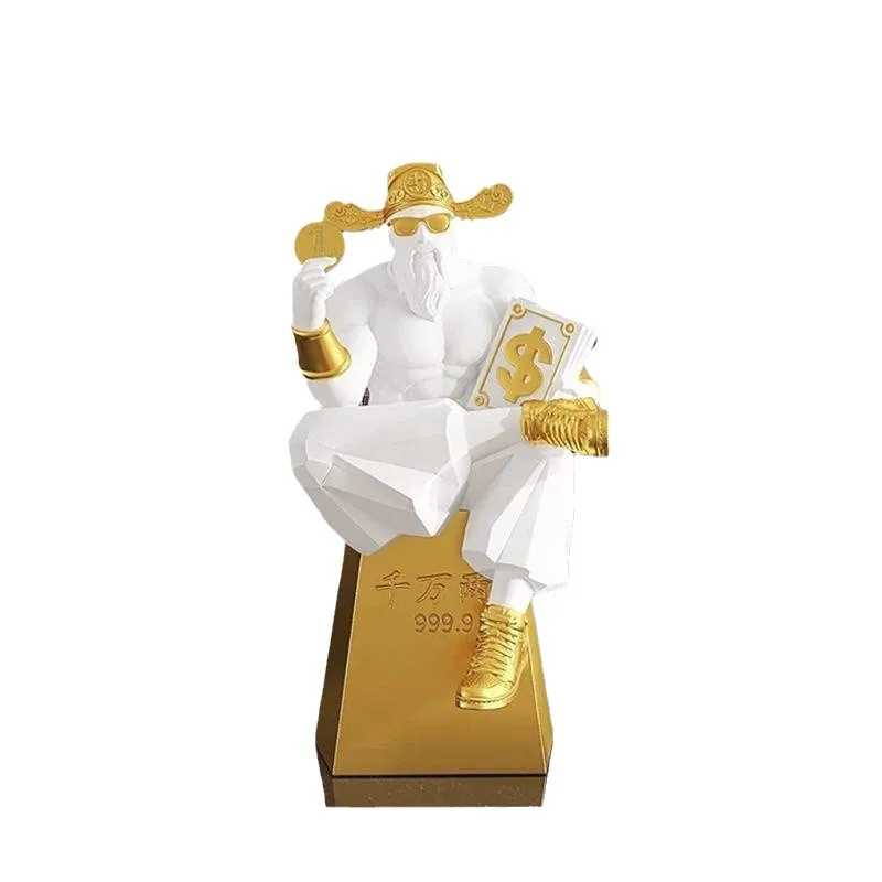 

Muscle God of Wealth Ornament Home Office Lucky Tabletop Ornament