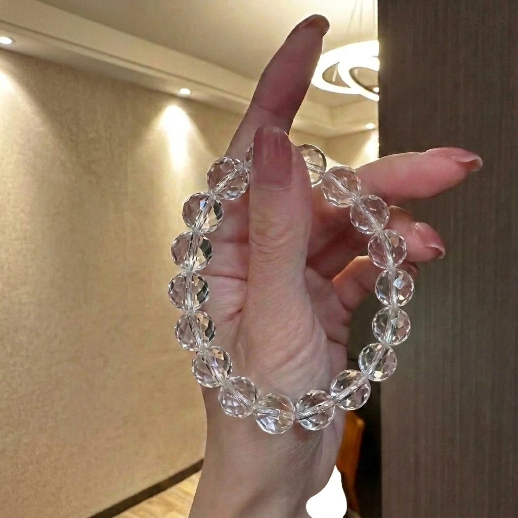 Natural Chakra Stone White Crystal Bracelets Clear Quartz Multi Shape Beaded Bracelet Men Women Best Gift for Family Friends