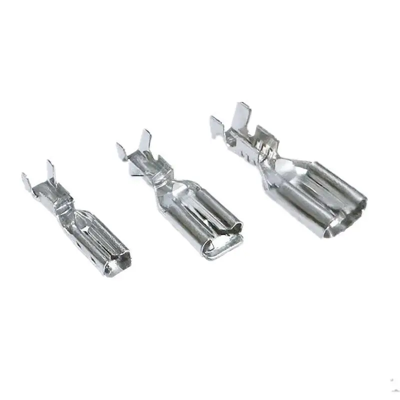 100PCS 6.3/4.8/2.8 Female Spade Terminal/Sheath Copper Connector Locking Tab Crimp Terminal