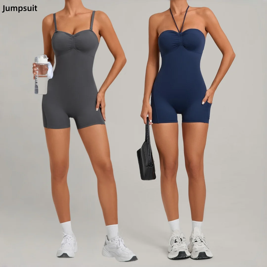 

Новый женский комбинезон для йоги персикового цвета, облегающий, с различными вариантами ношения, для спорта, фитнеса, повседневной носки, бега, тренировок, занятий в спортзале.