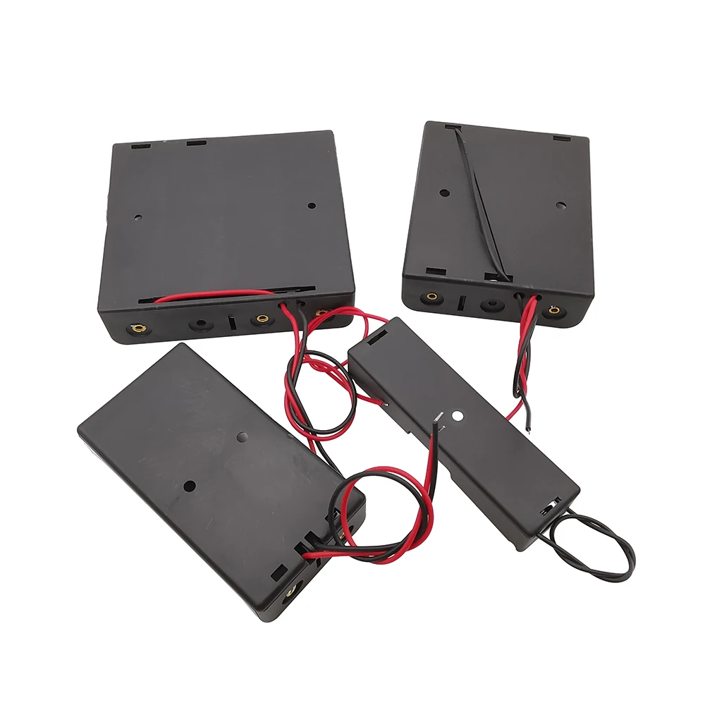 1/5Pcs 18650 Power Bank Cases 1X 2X 3X 4X 18650 Battery Holder Storage Box Case 1 2 3 4 Slot Batteries Container With Wire Lead