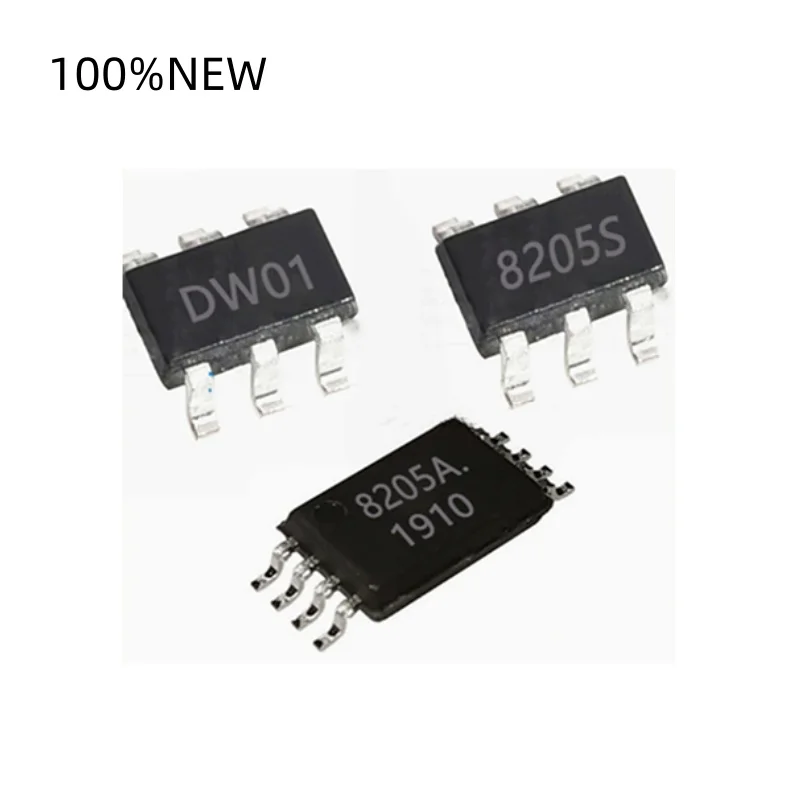 (100Pcs) 100% New 8205A 8205S Dw01 Fs8205A Sot23-6 Tssop-8 Lithium Battery Protection Ic
