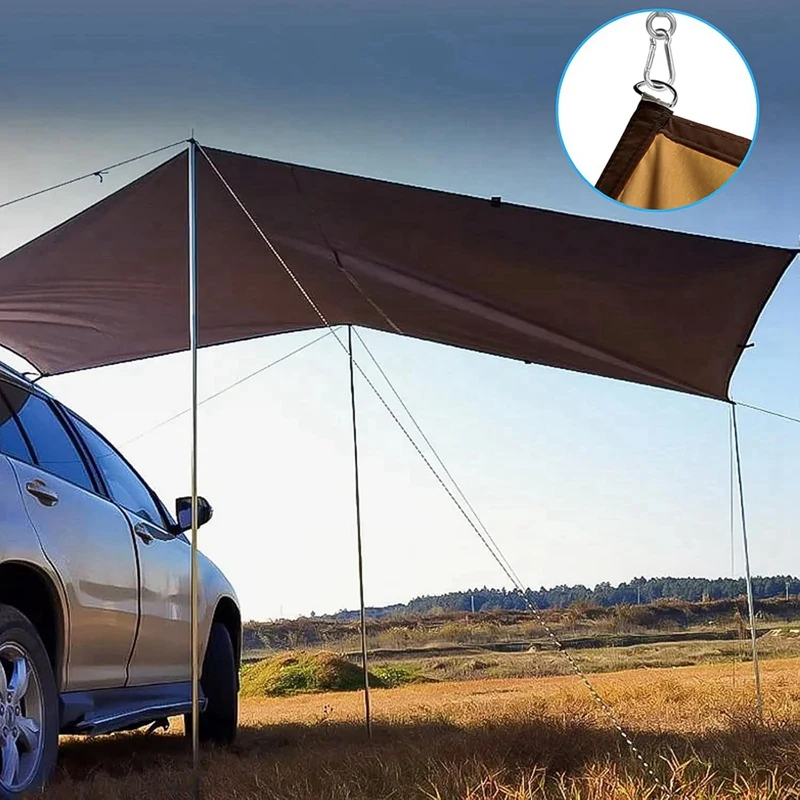 Smart-10PCS กันสาด Rail Stoppers 6 มม.10 Carabiners, 304 สแตนเลส Rv กันสาดตะขอสําหรับไฟ Camping Awning