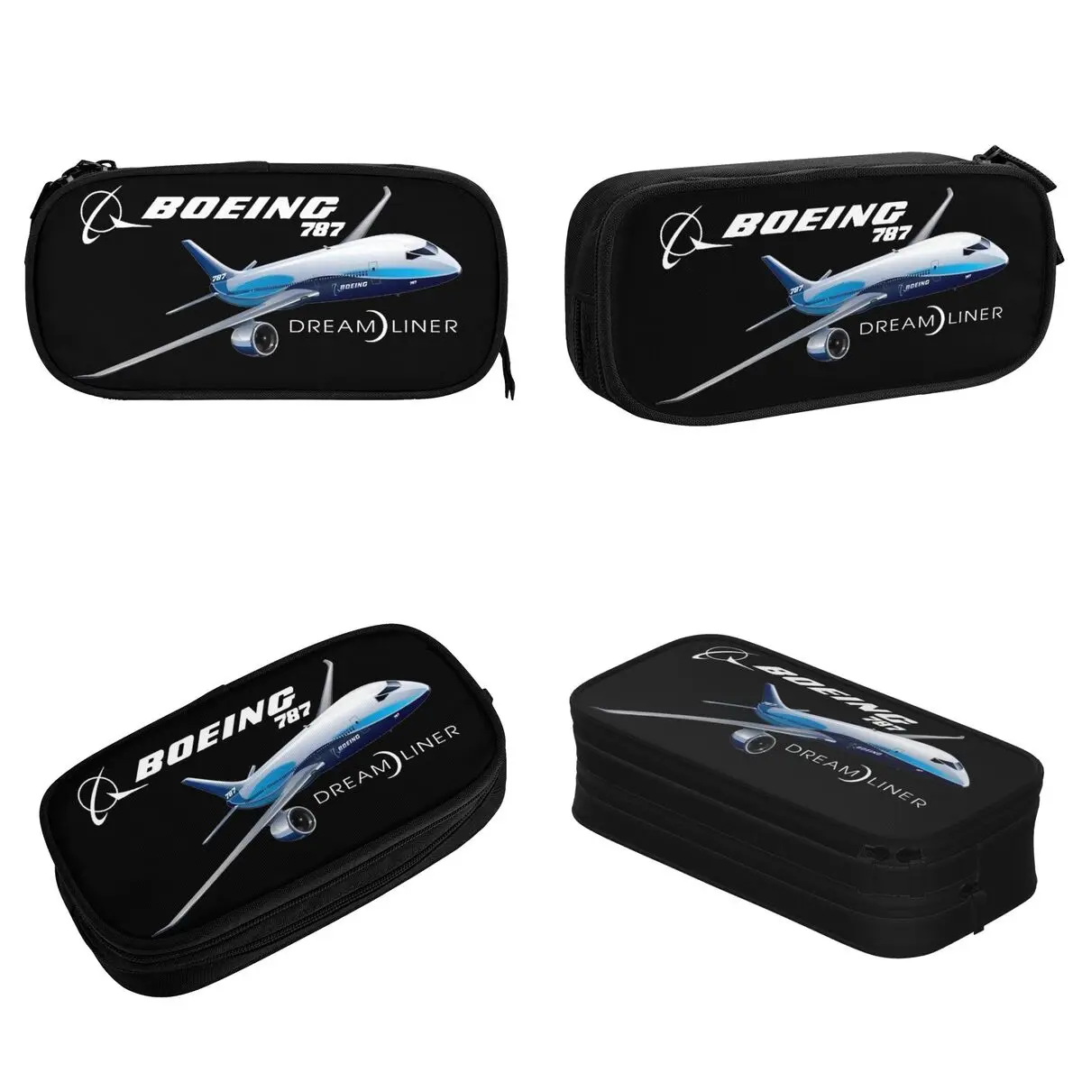 Imagem -02 - Dreamliner Avião Lápis Cases Lápis Pouch Pen Box para Menina e Menino Grande Capacidade Bolsas Escola de Estudantes Papelaria Presente Boeing 787