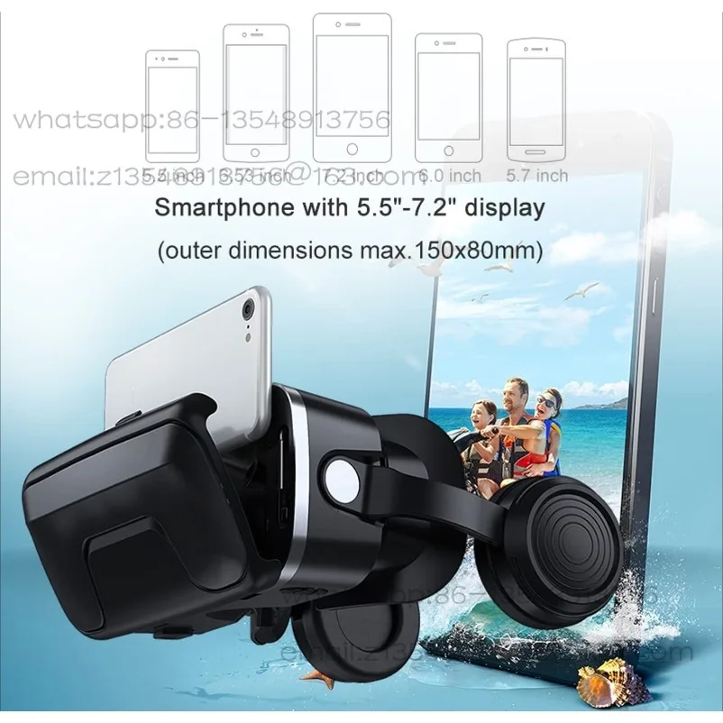 3D Cinema 3D Glasses, 5th Generation VR Eye Lens, Wearable Helmet, Digital Glasses