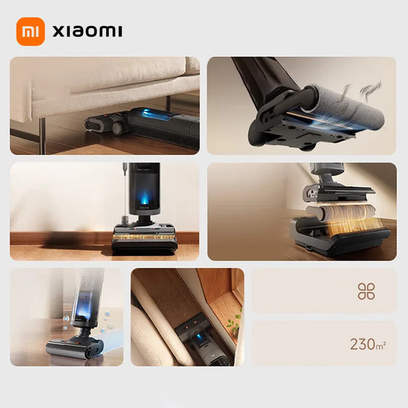 Моющий пылесос/влажная уборка Беспроводной пылесос  XIAOMI MIJIA 3pro，Автоматический сушка, сухая уборка, аква-фильтр