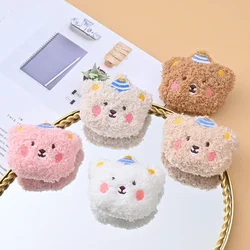 Hot Sales Cartoon Plush Bear Doll Brooch Curly Powder Blusher Bear Headdress Hat Bag Decoration Accessories