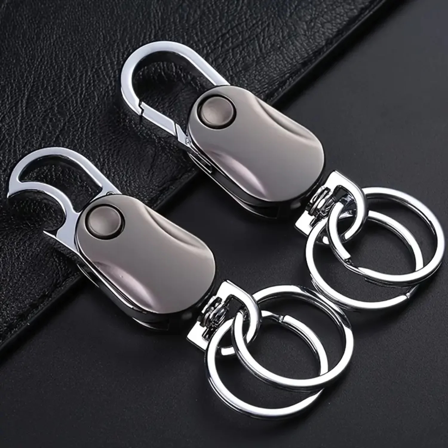 1pc Metal Car Keychain Bottle Opener with Double Keyring - Portable Bar Tool for Home Bar Wedding Perfume bottles empty Mascara