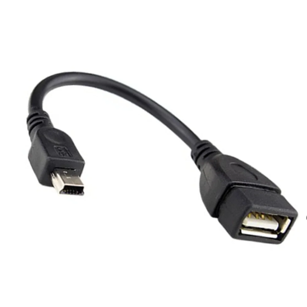 

USB ONE Woman to Mini USB B Plug Cable Adapter 5P OTG V3 Port Data Cable for Car Audio Tablet For MP3 MP4