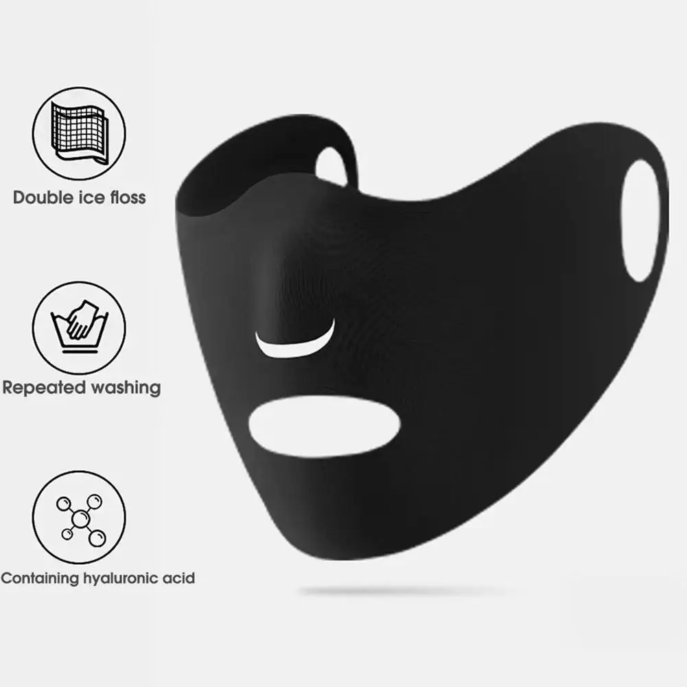 Motorcycle Bike Riding Mask Ice Silk Sunscreen UV Protection Breathable Thin Ear Type Sun Visor Summer Outdoor Windproof Mask