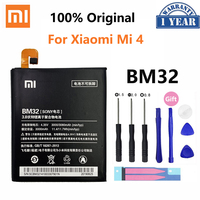 100% Orginal Xiao mi  BM32 3000mAh Battery For Xiaomi Mi 4 Xiaomi4 Mi4 M4 High Quality Phone Replacement Batteries