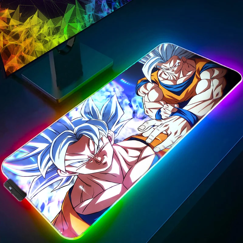 Podkładka pod mysz RGB LED D-dragon B-ball, gamingowa, antypoślizgowa, ochronna, na biurko, pod klawiaturę komputerową, podkładka pod mysz, antypoślizgowa.