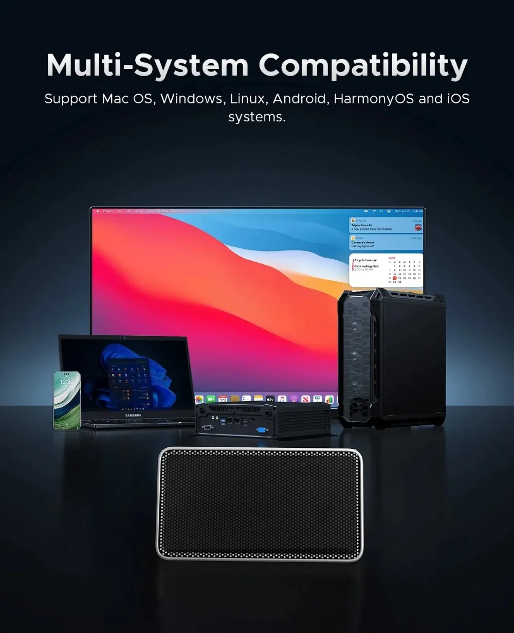 ORICO 40Gbps Portable SSD Ultra Fast External SSD Drive PCIe4.0 NVME Up To 3800MB/s Compatible Thunderbolt 3/4 1TB/2TB SSD