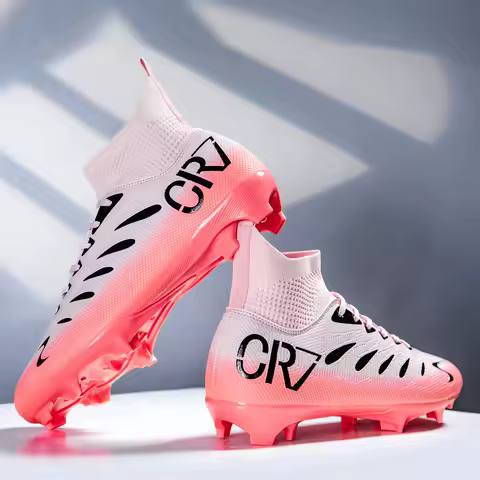 New High Quality TF/FGProfessional Fast Grass Soccer Shoes Ultralight Training Studded Football Boots Mens Football Field Boots