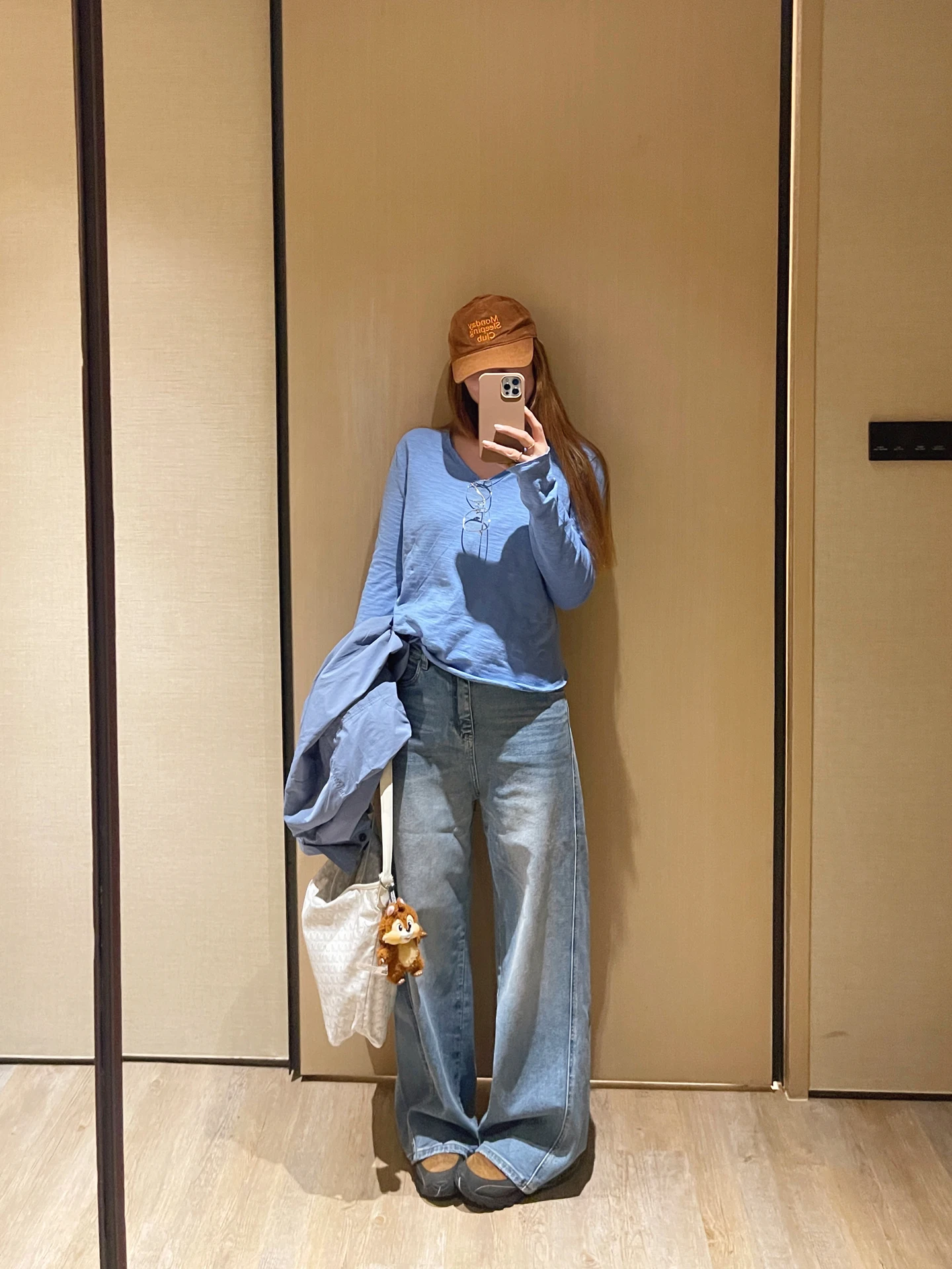 

KOGIRL Parisian Casual Wide Leg Jeans Comfortable Soft Fit High Waist Cotton Pants Tee Dimensional Tailoring Slimming Long ...