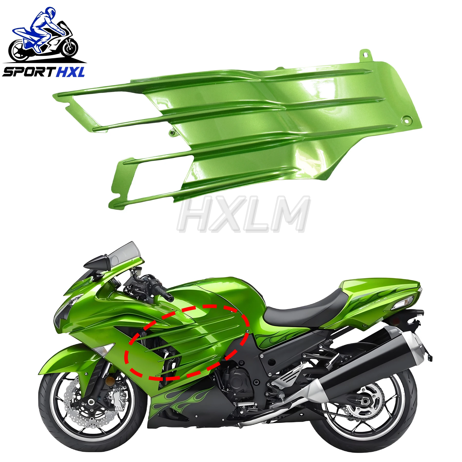 For Kawasaki Ninja ZX-14R ZX14R ZX 14R 2012-2020 2019 2018 Under Seat Cushion Engine Upper Side Cover Panel Carbon Fiber Fairing