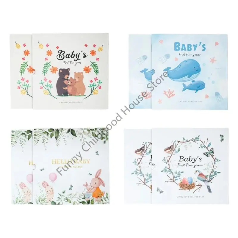 

D0LA Baby от первого года памяти альбом Track Track Milestones Фотографии ручные отпечатки страницы идеальный новый родительский