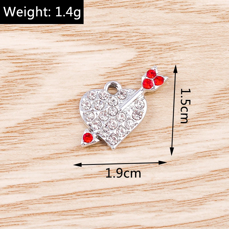 10 Stück elegante Kristall-Charms für die Schmuckherstellung, Liebesherz, Tierfuchs, Fischkrone, Charms-Anhänger für DIY-Halsketten, Ohrringe, Geschenk – Detail 17