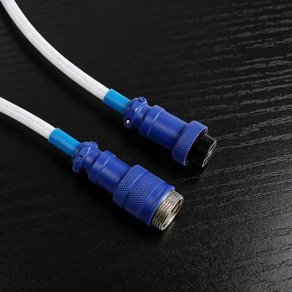 Type C Mechanical Keyboard Coiled Cable Detachable Metal Aviator Double Sleeved Wire For Tuzi Mechanical Keyboard Gaming Keyboar