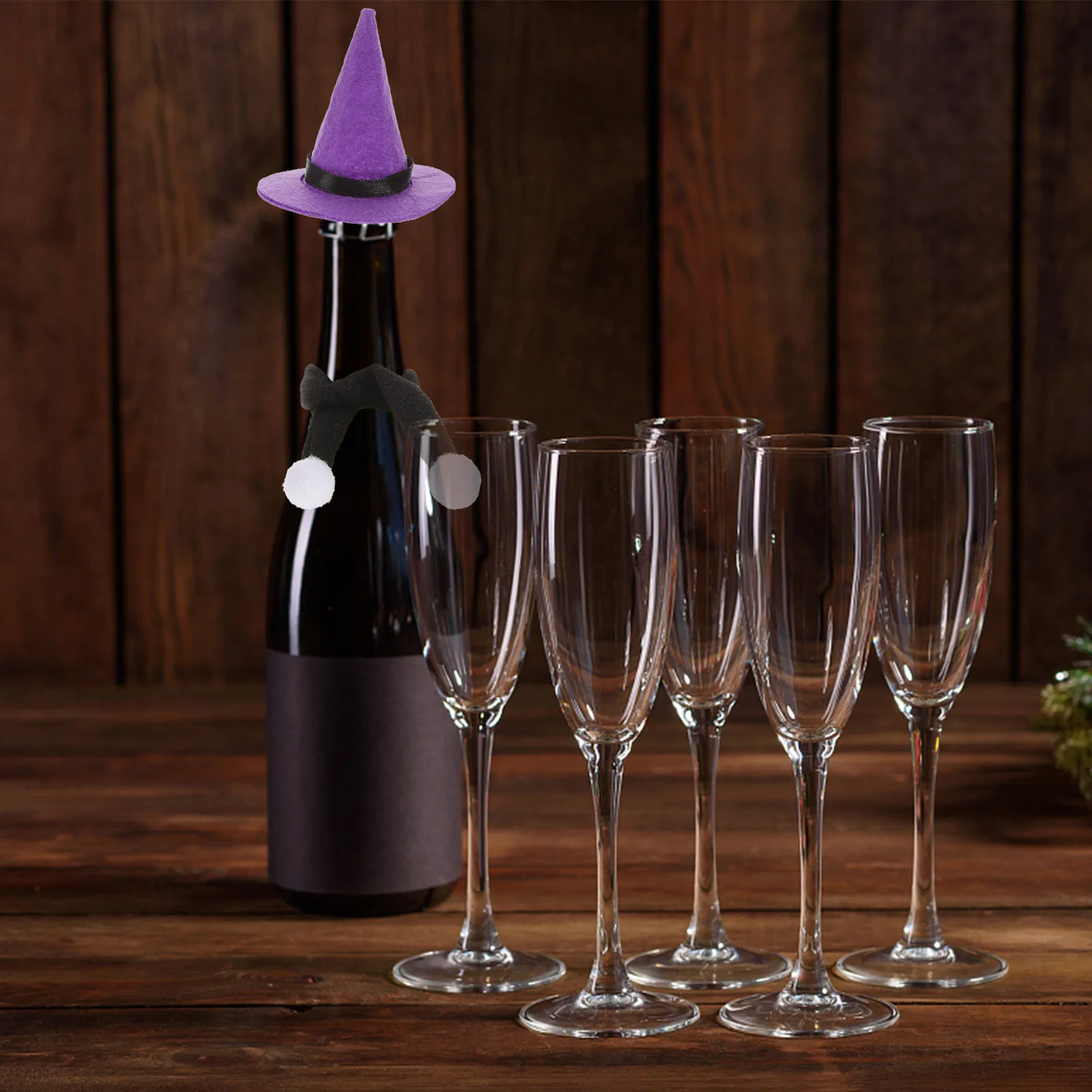 

6Pcs Witch Hat for Wine Bottle Halloween Decorations Hat Festive Wine Decor Party Decoration Supplies