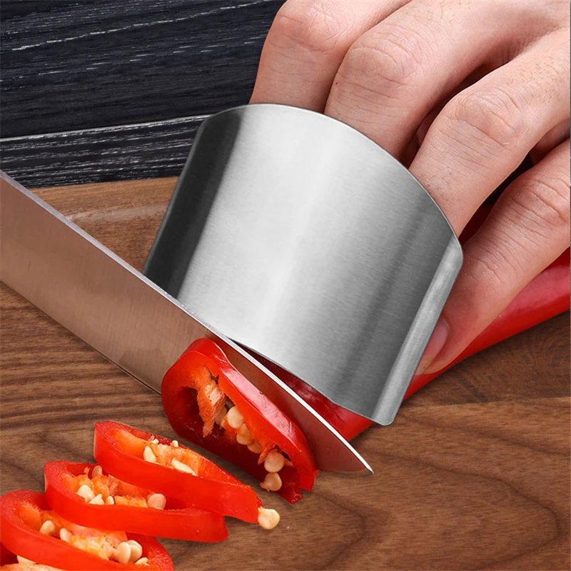 Stainless Steel Finger Guard Finger Hand Cut Hand Protector Knife Cut Finger Protection Tool Kitchen Cooking Knives Accessories