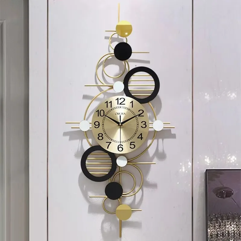 Premium Vertical Wall Clock Large Unusualhands Nordic Vintage Wall Clock Aesthetic Luxury Reloj De Pared Grande Home Decor Items