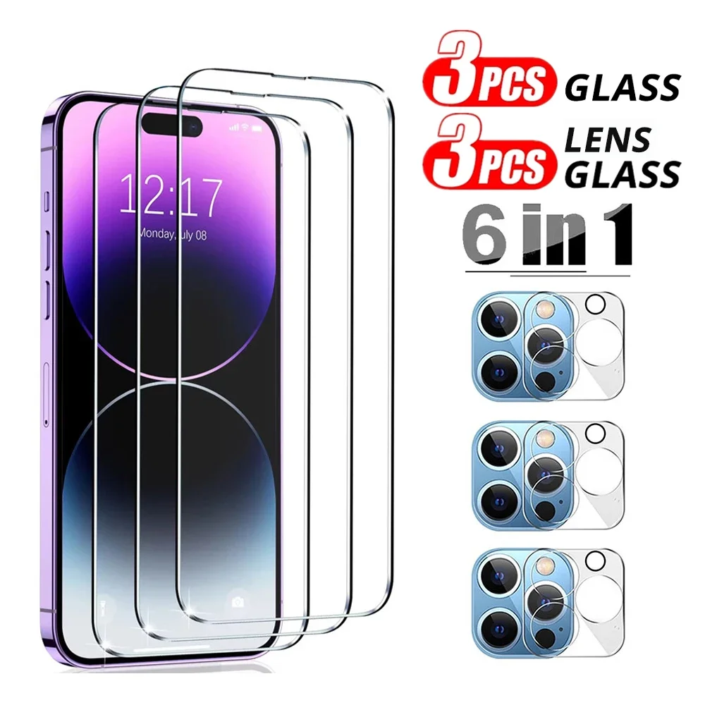 

Screen Protectors for IPhone 12 13 Pro Max Mini Camera Lens Protector for IPhone 11 14 Pro MAX XS X XR Full Cover Tempered Glass