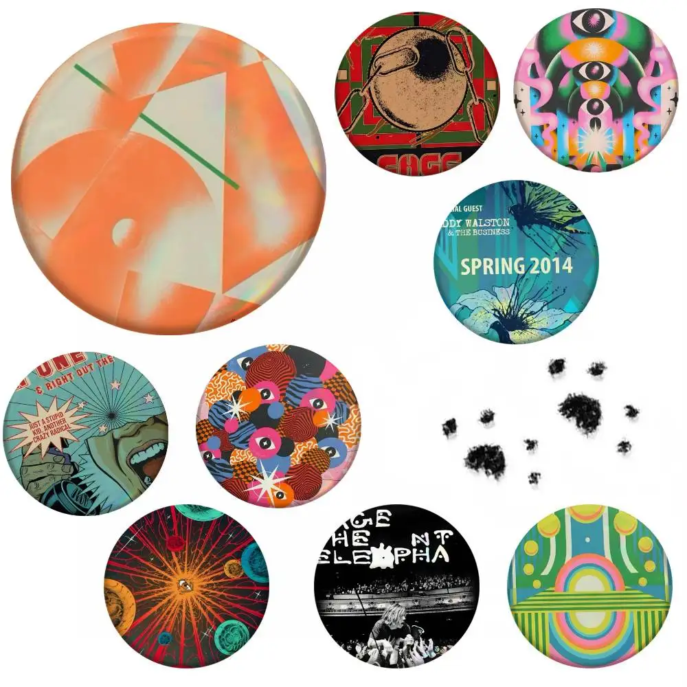 Pop Rock Band Cage The Elephant Badge Tinplate Meme Round Brooch For Hat Bag Creative Lapel Jewelry Accessories Gifts