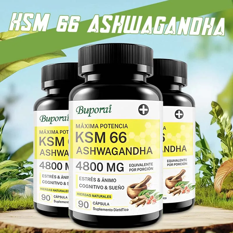 

KSM-66 Добавка Ashwagandha 4800 мг - для естественного настроения, стресса, фокуса, мозга, энергии, здоровья сна, поддержки и снятия стресса