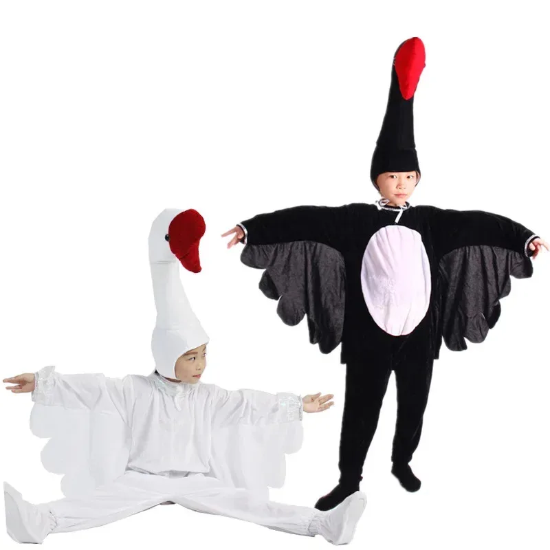 Disfraz de cisne negro y ganso blanco para niños, juego de rol, traje de Animal elegante para niños y niñas, disfraces de Cosplay a juego para la familia, regalos para niños