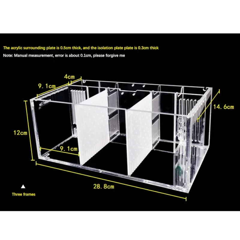 Acrylic Aquarium Isolation Fish Tank Multi-grid Stacking Transparent Breeding Box Goldfish Fighting Fish Ornamental Fish Box