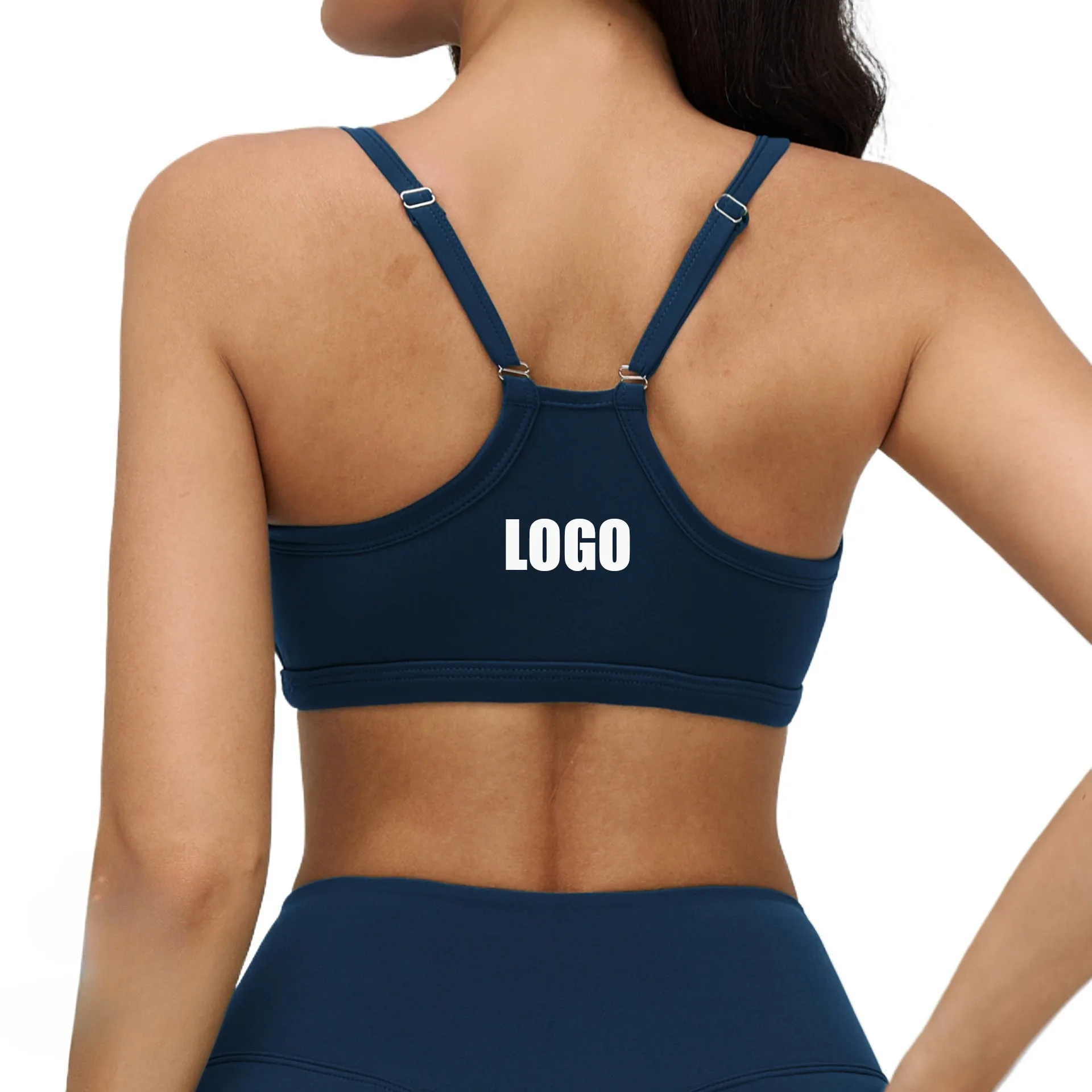 

Custom LOGO Women's Yoga Bra Hollow Back Fashion Underwear Casual Fitness Running Sports Top