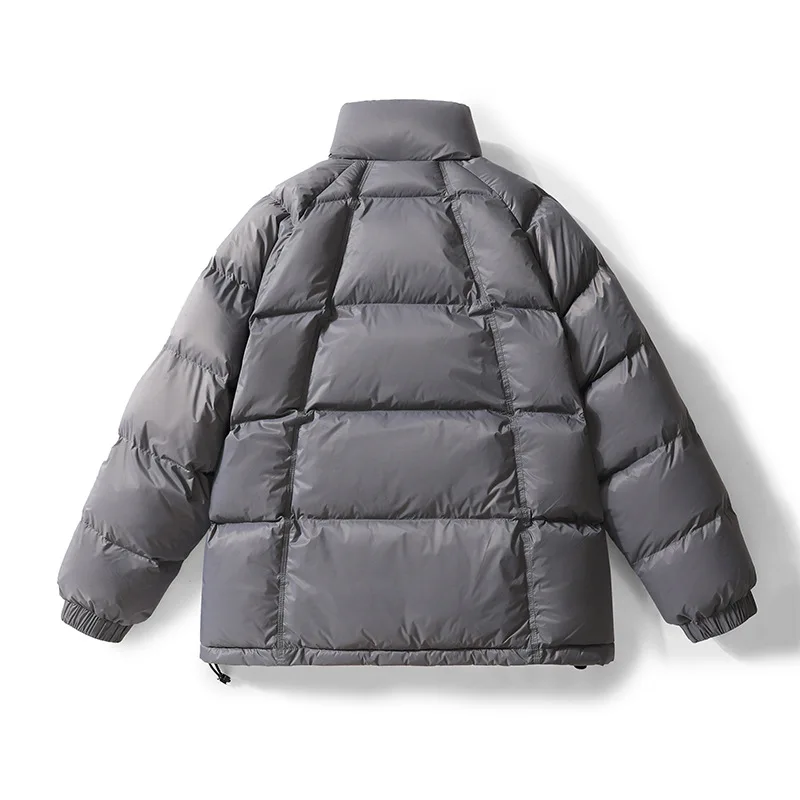Men's Winter Casual Thick Warm Standing Collar Cotton Coat Youth Trendy Workwear Jacket