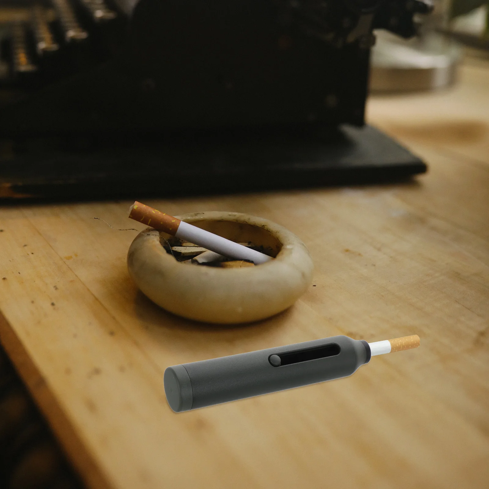 

Environmentally Friendly Cigarette Ashtray Long Holder Olive portable cigarette holder camping holders outdoor