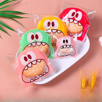 100pcs Cookie Candy Bag Cute Cartoon Self-adhesive Plastic Packing bag For Biscuit Gift Food Packing,Baking Package
