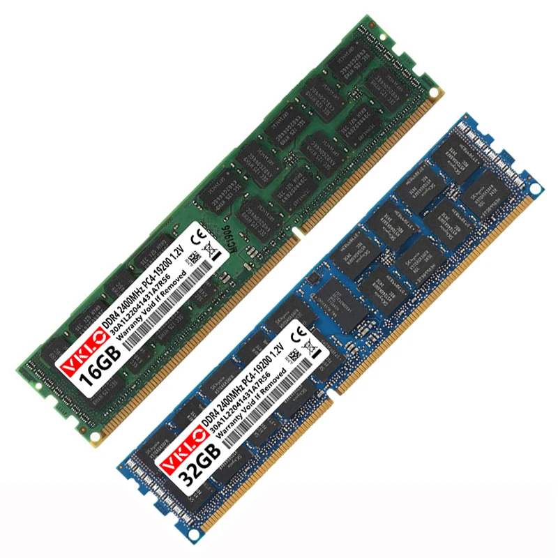 DDR4 16 GB 32 GB 64 GB Sunucu Belleği Ram 2133 2400 2666 2933 3200 Mhz PC4 19200 21300 25600 1.2 V 288Pin REG ECC Memoria Ram X79 X99