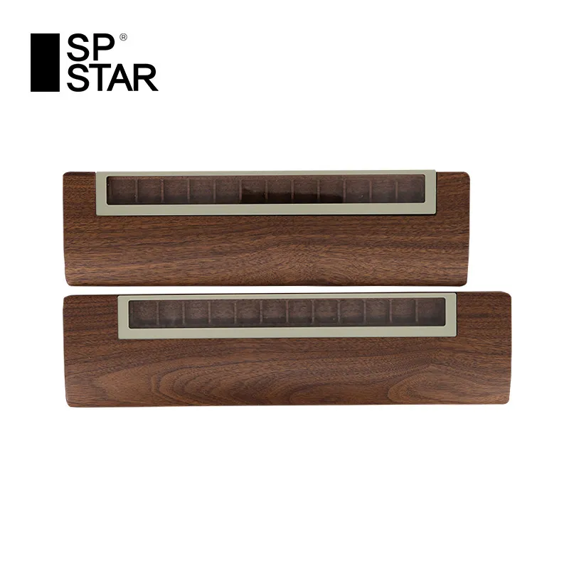 

Walnut Wood Keyboard Wrist Rest with Magnetic Acrylic Panel Keycaps, Ergonomic Hand Pad for Mechanical Keyboard